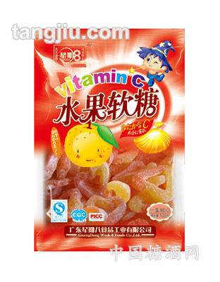 星期8水果软糖一心同心100g
