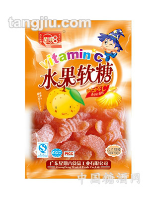 星期8水果软糖片片甜橙100g
