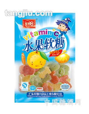 星期8水果软糖美丽数字100g