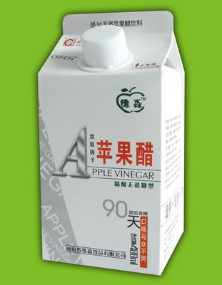 维淼银鼎488ml屋顶盒木糖醇苹果醋