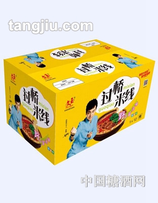 文玉过桥米线野山菌汤味桶装箱装