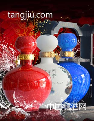 五粮坊坛子酒水珠釉雕刻白酒
