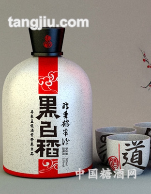 黑白稻（瓷瓶）