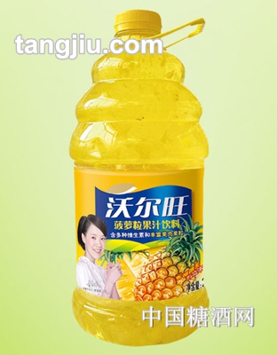 沃尔旺果粒菠萝圆瓶2L