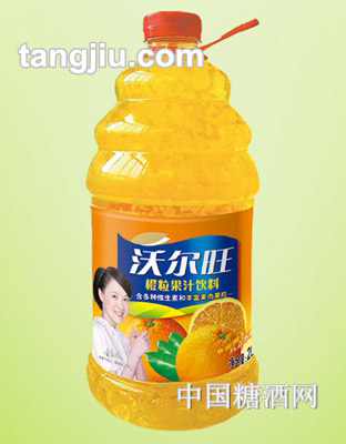 沃尔旺果粒橙圆瓶2L