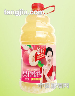沃尔旺果粒蜜桃新瓶2L