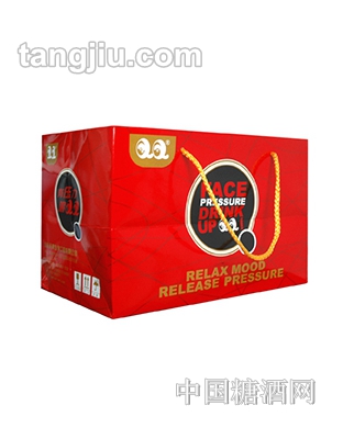 QQ抗压力饮料1x24瓶x310ml红手提袋