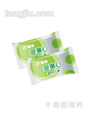 喔喔玻璃心夹心硬糖薄荷味