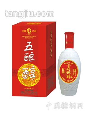 五酿酒红淡雅