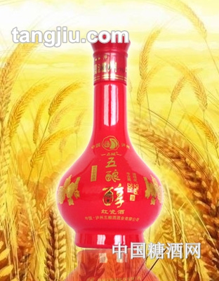 五酿醇红瓷瓶