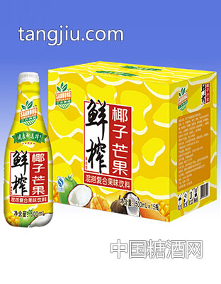 三农果园鲜榨椰子芒果混搭复合果味饮料500ml