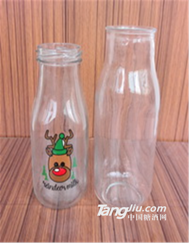 玻璃瓶厂家供应高白料玻璃鲜奶瓶