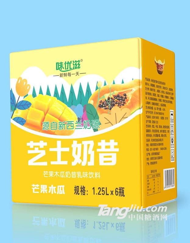 味优滋芝士奶昔芒果木瓜味1.25L×6瓶
