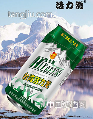台湾活力龙绿罐啤酒320ml