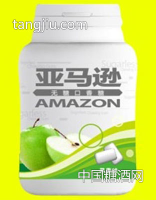亚马逊无糖口香糖苹果味50g