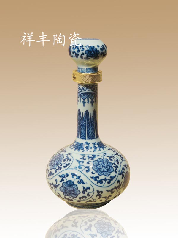 供应景德镇青花瓶酒瓶  景德镇青花瓶酒瓶 景德镇青花