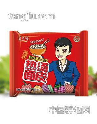 芳大妈热汤面皮麻辣牛肉味袋装