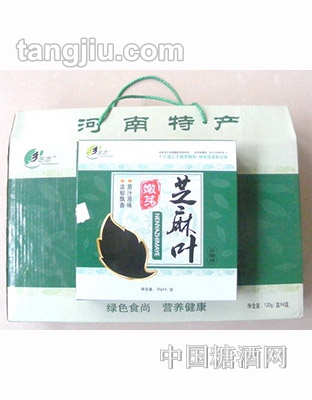 河南特产乡芝恋芝麻叶压缩饼