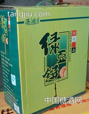西湖月绿豆饼3kg箱
