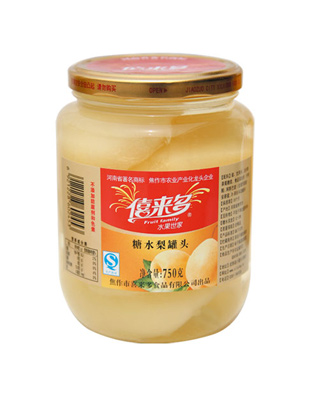 僖来多糖水梨罐头750克