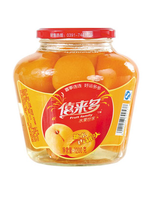 僖来多杏水果罐头1200克
