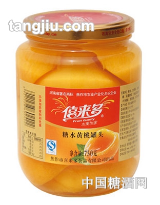 僖来多糖水黄桃罐头750g