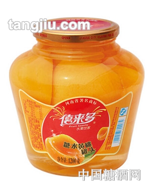 僖来多糖水黄桃罐头1200g