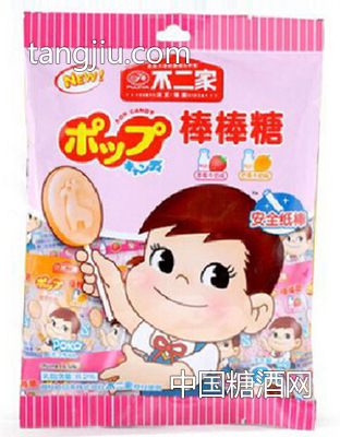 进口不二家-水果棒棒糖-一袋8支装-（4种口味）糖果-一