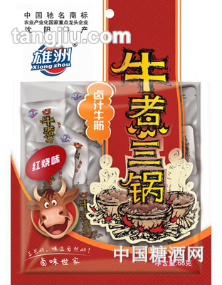 雄洲卤汁牛筋红烧味（68克）