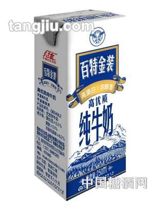 百特金装高优质纯牛奶250ml