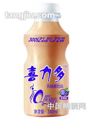 喜力多蓝莓乳酸菌饮品340ml