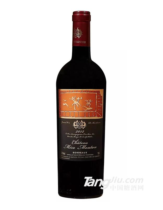 法国原瓶进口木桐米罗干红葡萄酒2012