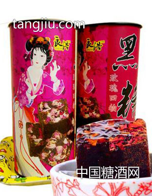 黑糖块玫瑰四物姜母茶350g罐装