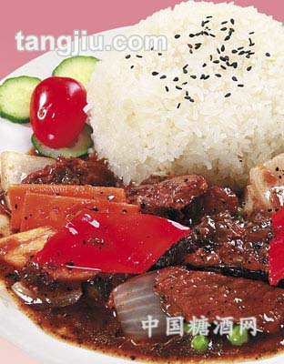美式黑椒牛肉饭