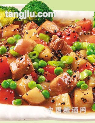 美式黑椒猪肉饭