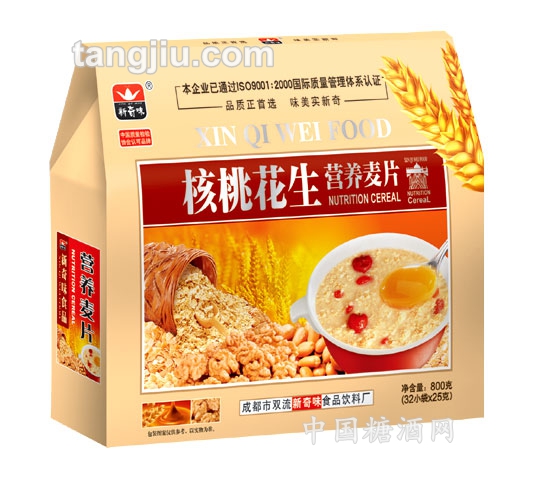 核桃花生营养麦片800g