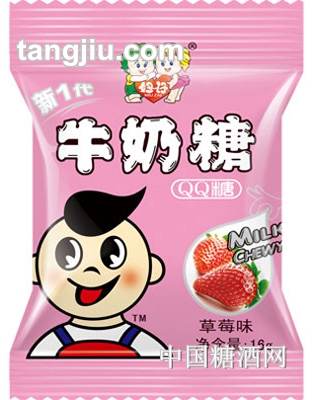 妞仔牛奶QQ糖-草莓16g