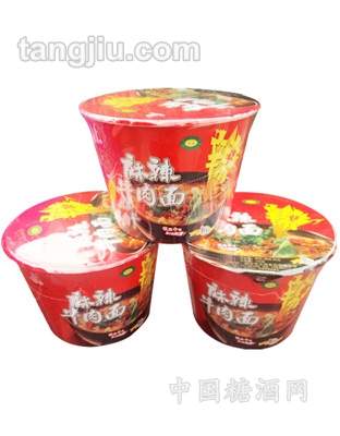 麻辣牛肉面桶装