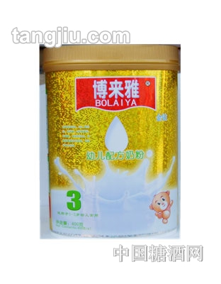 博来雅幼儿配方奶粉3段400g罐