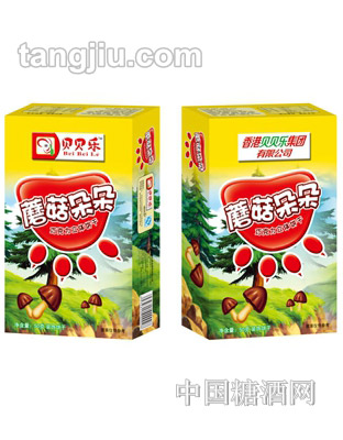 贝贝乐蘑菇朵朵巧克力立体饼干