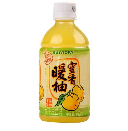 三得利蜜香暖柚柚子味饮料350ML/瓶