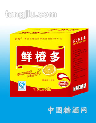 鲜橙多外箱1500ml