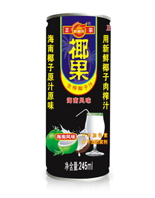 新朝阳生榨椰子汁245ml