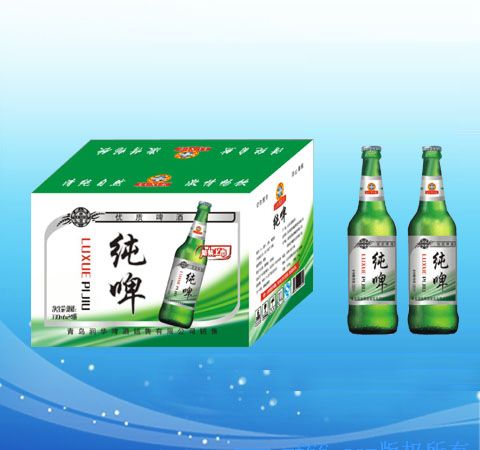 330毫升鲁雪纯啤-绿纹箱