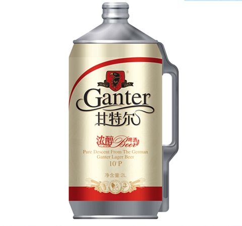 甘特尔啤酒2L桶装浓醇