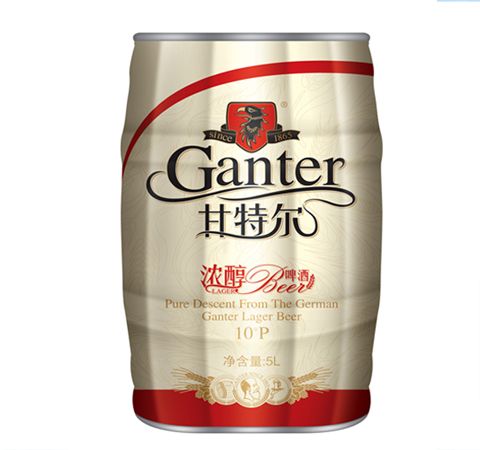 甘特尔啤酒5L桶装浓醇