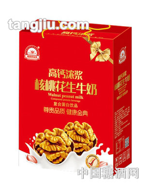 银路好运娃高钙浓浆核桃花生牛奶