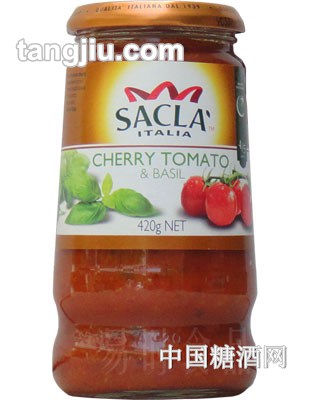 萨克拉樱桃番茄罗勒意粉酱那不勒斯风味