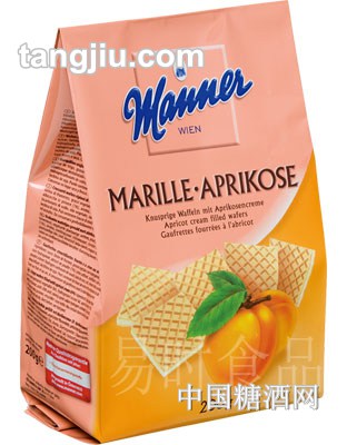 【曼妮】杏子夹心华夫薄饼200g