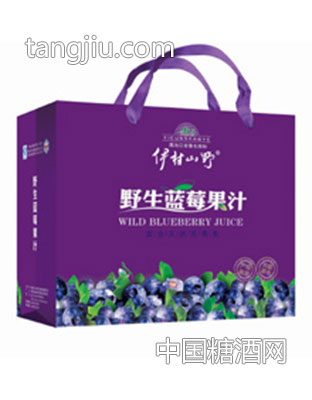 野蓝莓果汁手提袋